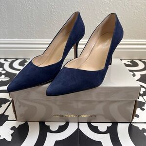 Marc Fisher Tuscany Dark Blue Suede Pumps